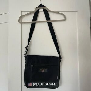 vintage polo sport messenger bag